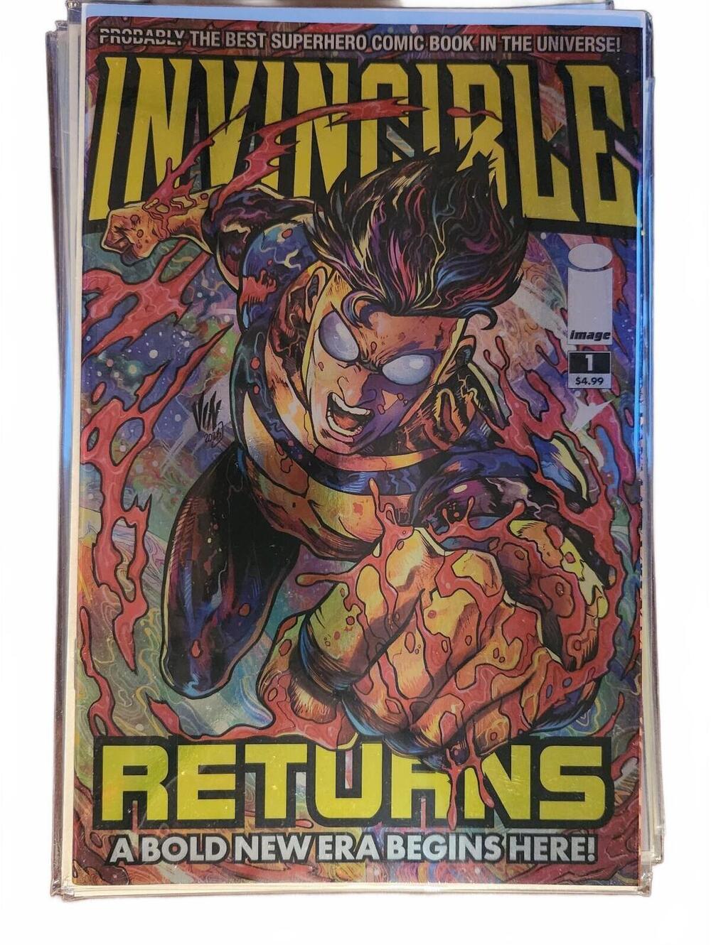 Invincible Returns #1X Vincenzo Riccardi Facsimile Exclusive Foil Var (Ltd.1500)